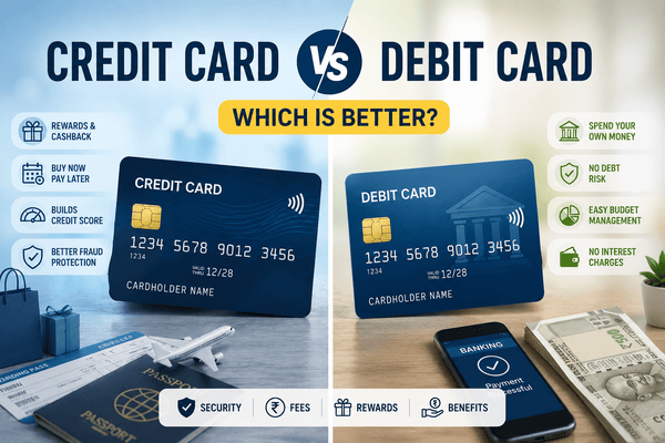 Debit card vs Credit card comparison